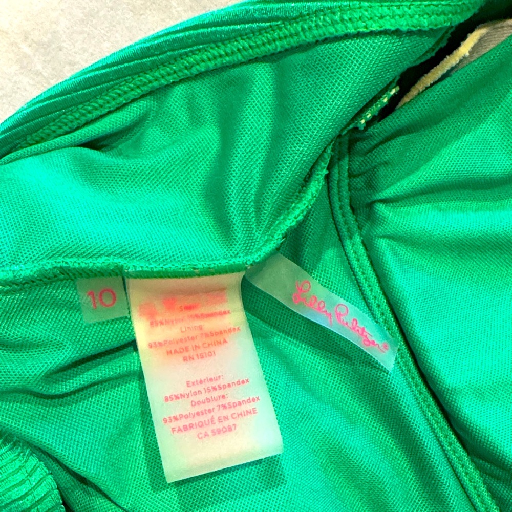 Lilly Pulitzer Kelly Green Swimsuit, Size 10, EUC - Picture 2 of 4
